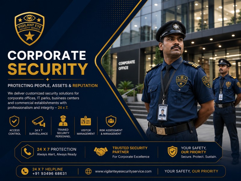Security guard at a corporate office lobby